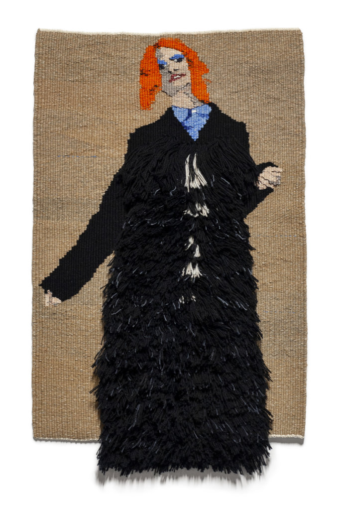 Mardi Nowak, Protection Coat (uniform), 2018 Weefsel (gobelin en rya), Wol, katoen, linnen en zijde 67 x 42 cm.