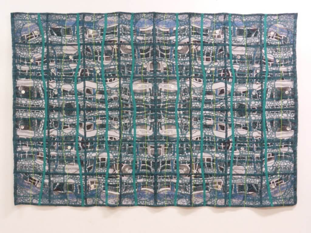 Ilse Versluijs, "Cityscape Tapestry 2" (TexLab), 2019.