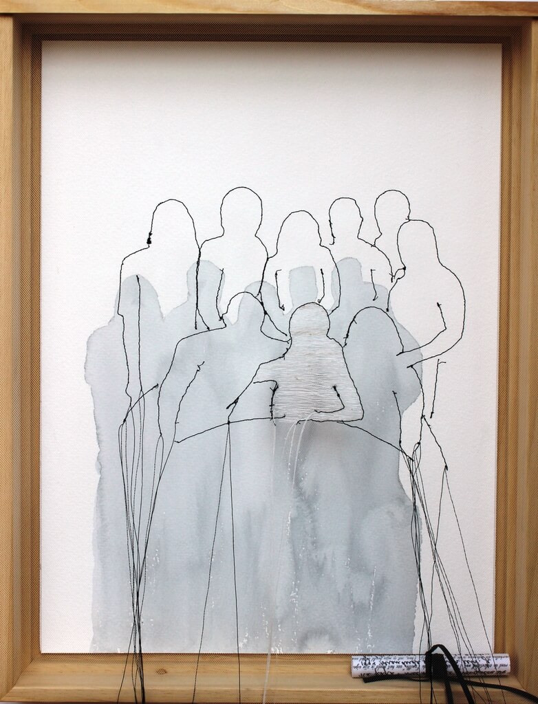 Miriam L'Herminez, 'Herinnering TH', mixed media, 40 x 30 cm.